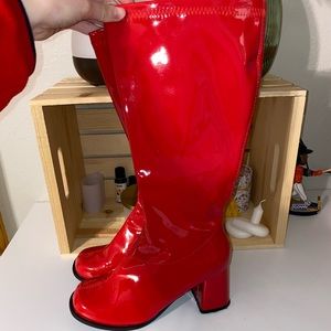Red GoGo Boots